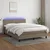 Vidaxl Box spring postelja z vzmetnico LED taupe 140x200 cm blago