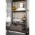 Rjava vitrina v hrastovem dekorju z drsnimi vrati 100x203 cm Hazelton – Rowico