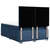 Vidaxl Box spring postelja z vzmetnico modra 140x200 cm blago