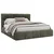 MID.YOU OBLAZINJENA POSTELJA 140 cm x 200 cm , les, tekstil, leseni material siva