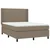 Vidaxl Box spring postelja z vzmetnico taupe 140x200 cm blago