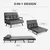 Homestar Sofa postelja 102x73x81 cm temno siva