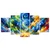 5-delna slika vrtinec barvitega neba - 100x50