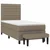 Vidaxl Box spring postelja z vzmetnico taupe 90x190 cm blago