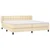 Vidaxl Box spring postelja z vzmetnico krem 200x200 cm blago