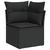 10-dijelni set vrtnih sofa s jastucima crni poliratana bagrem