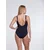 SUNFLAIR Enodelne kopalke temno modra/bela