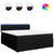VIDAXL Box spring postelja z vzmetnico črna 180x200 cm blago