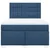 Vidaxl Box spring postelja z vzmetnico modra 140x200 cm blago