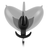 Rimba Latex Play Inflatable Anal Tulip-Shaped Plug with Pump Black