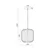 Braytron Dekorativna visilica BRY-S009R-1H-1xE27-OPL-CRNA