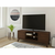 Rjava TV omarica v orehovem dekorju 140x53 cm Caitlin – Storaa