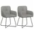 Trpezarijske stolice 2 pcs Baršun Svjetlosiva 59 x 56,5 x 86 cm