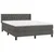 Vidaxl Box spring postelja z vzmetnico temno siva 140x200 cm žamet