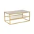 Hanah Home Klub sto Asude, 95x42x55 cm, Krem-zlatne boje