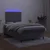 Vidaxl Box spring postelja z vzmetnico LED temno siva 120x190 cm žamet