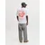 JACK & JONES Majica JORVACATION neonsko oranžna/bela