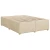 vidaXL Box spring postelja z vzmetnico krem 160x200 cm blago