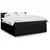 Vidaxl Box spring postelja z vzmetnico črna 180x200 cm blago