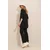Trend Alacati Stili Ženski komplet majica i pantalone ALC-X10015, Crni