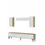 Hanah Home TV komoda Didema 180, hrast Sapphire / bela