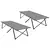 Sklopivi kamperski krevet 2 pcs Siva 206 x 76 x 74 cm
