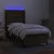 Vidaxl Box spring postelja z vzmetnico LED temno rjava 90x190 cm blago