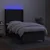 Vidaxl Box spring postelja z vzmetnico LED črna 90x200 cm blago