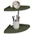 Lebdeća polica s policom 2 pcs Maslinasto zelena 24 x 24 x 2 cm