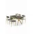 Hanah Home Trpezarijski set, 5 komada, Sivi
