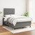 vidaXL Box spring postelja z vzmetnico temno siva 120x190 cm blago
