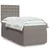 Vidaxl Box spring postelja z vzmetnico taupe 90x200 cm blago