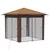 Gazebo s 4 bočne strane 2,6 x 2,6 m Bež i smeđa