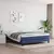 Vidaxl Box spring postelja z vzmetnico modra 180x200 cm blago