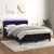 Vidaxl Box spring postelja z vzmetnico LED črna 140x200 cm žamet