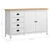 Den Komoda Hill Range bela 130x40x80 cm trdna borovina