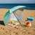 Senčilo in dežnik za plažo 2 v 1