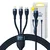 BASEUS polnilni kabel TipC 3v1 Lightning TipC/Mikro 100W PD 1,5m moder