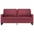 Vidaxl Kavč dvosed vinsko rdeč 140 cm blago