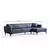 Atelier del Sofa Ugaona garnitura Belissimo 95x67x270cm Plava