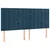 Vidaxl Box spring postelja z vzmetnico temno modra 200x200 cm žamet