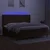 Vidaxl Box spring postelja z vzmetnico LED temno rjava 200x200cm blago