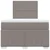 Vidaxl Box spring postelja z vzmetnico taupe 120x190 cm blago