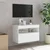 Zidni TV ormarić s LED svjetlima bijeli 60x30x40 cm