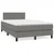 vidaXL Box spring postelja z vzmetnico temno siva 120x190 cm blago