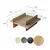 Hanah Home Klub sto Saga Square, 90x35x90 cm, Krem
