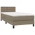Vidaxl Box spring postelja z vzmetnico taupe 90x190 cm blago