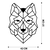 Wallity Zidna dekoracija Wolf2 Metal Decor, 41 x 57 cm, Crna