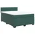 Vidaxl Box spring postelja z vzmetnico temno zelena 140x200 cm žamet
