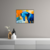 Canvas Slika na platnu Plavi konj 60x80cm, Sa ramom, Crni